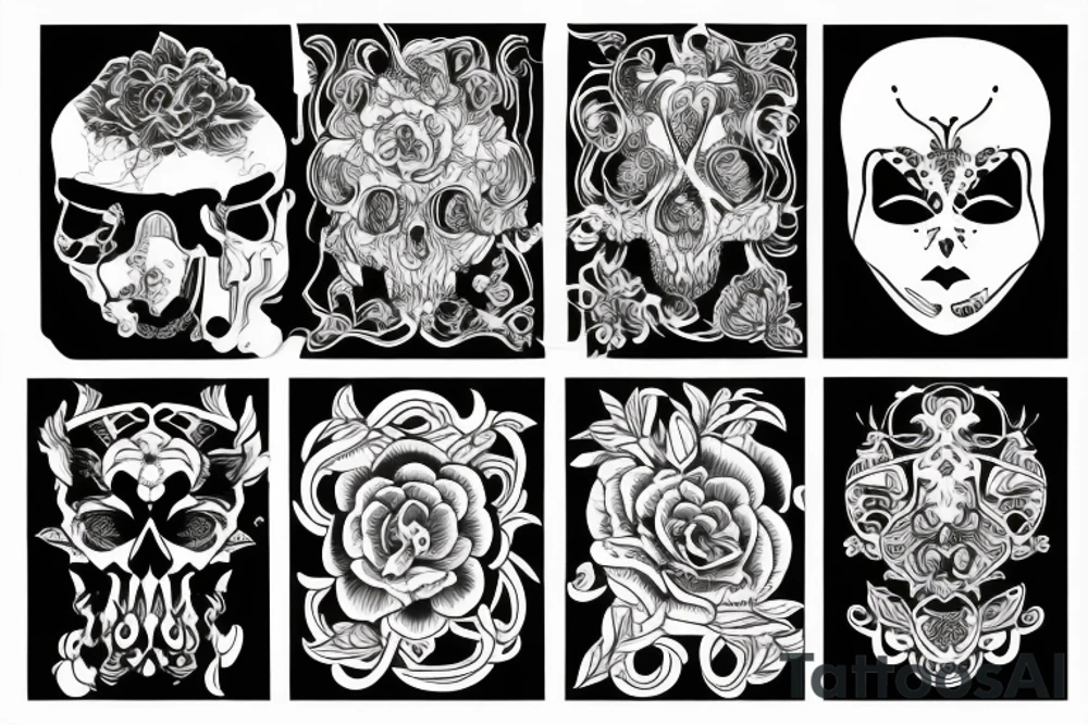 blackwork line tattoo idea