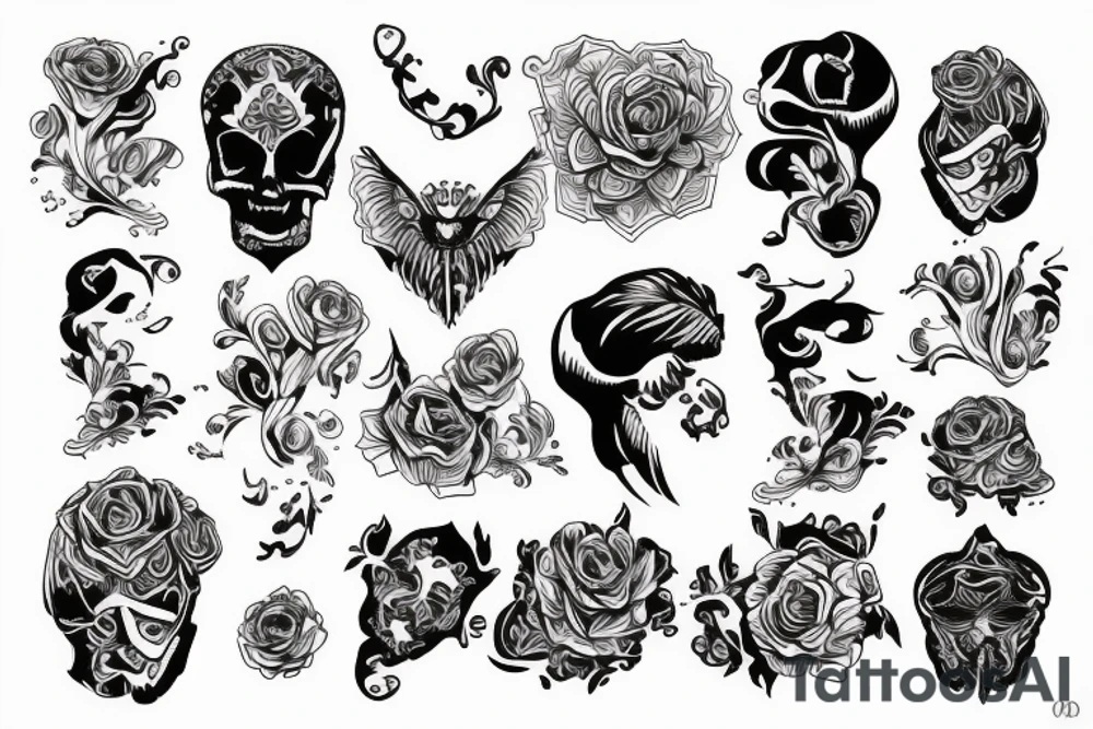 blackwork line tattoo idea