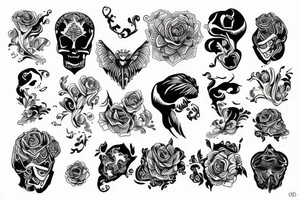 blackwork line tattoo idea
