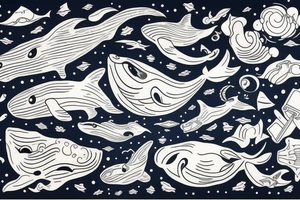 flying whale across the multiverse tattoo idea