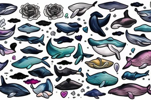 flying whale tattoo idea