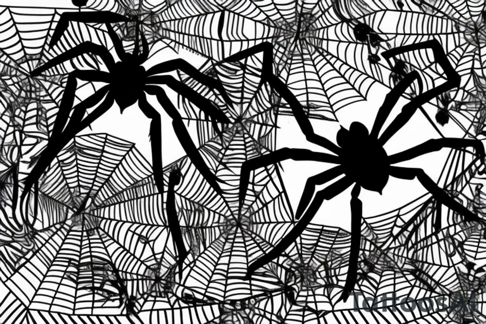 Spider in Gothic style dark style with long legs tattoo idea Spider in Gothic style dark style with long legs tattoo idea