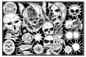 Sun shine down on us all tattoo idea