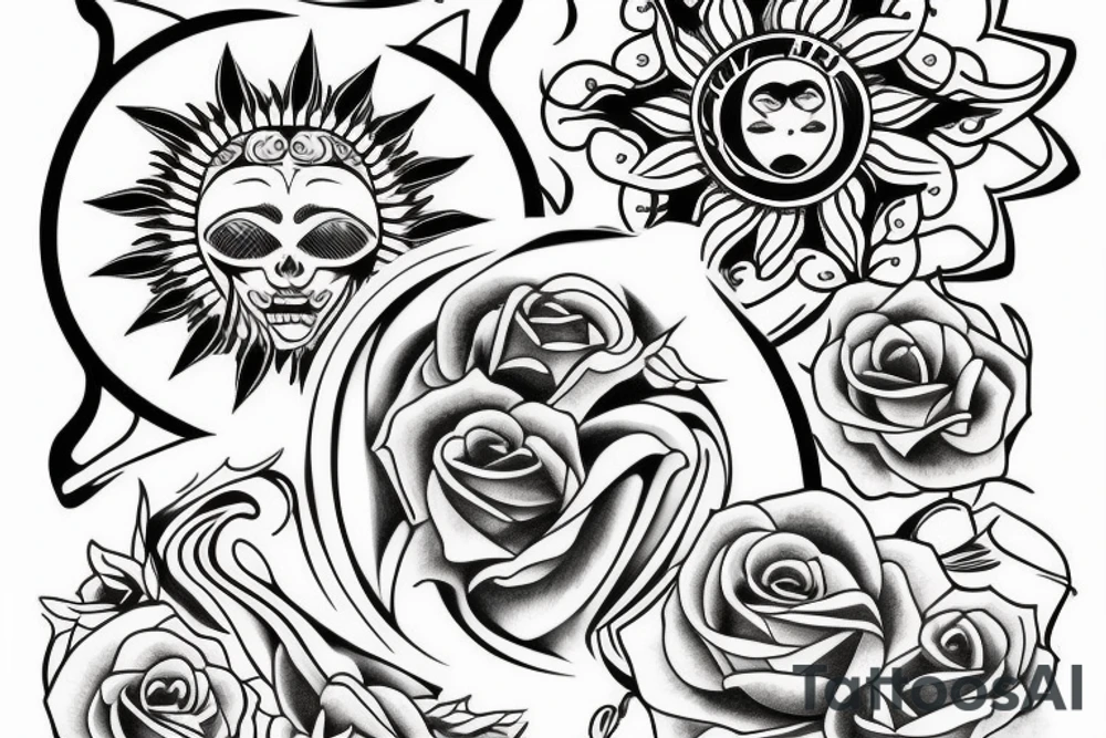Sun shine down on us all tattoo idea