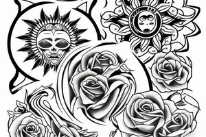 Sun shine down on us all tattoo idea