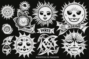 Write sun shine down on us all tattoo idea