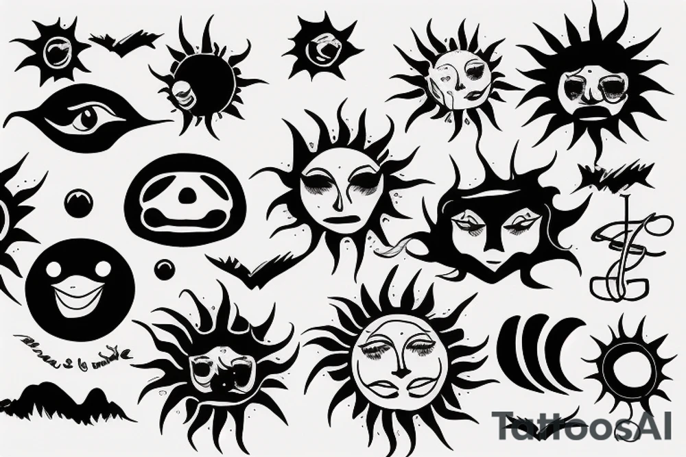 sun shine down on us all tattoo idea