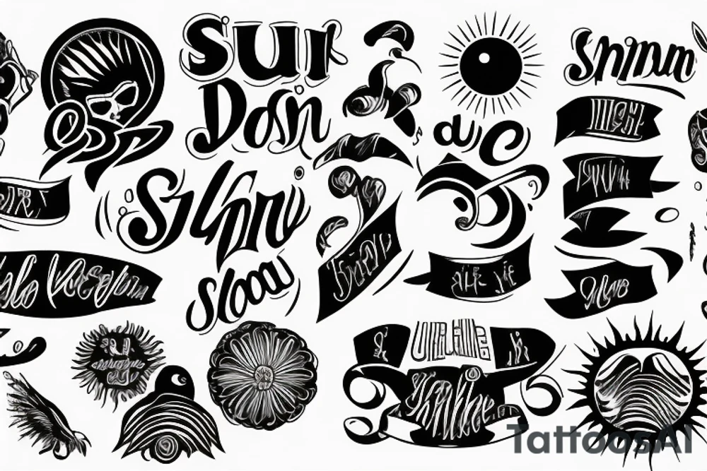 sun shine down on us all tattoo idea