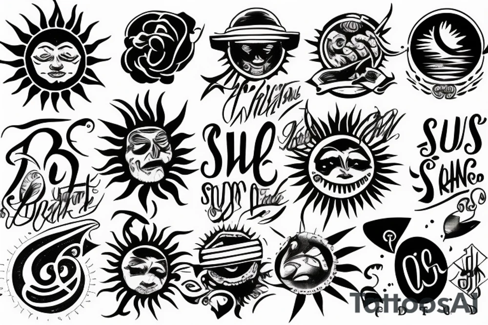 sun shine down on us all tattoo idea