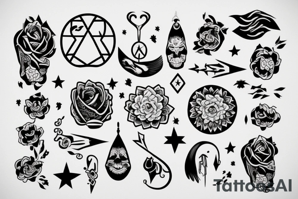 Аниме страшное tattoo idea