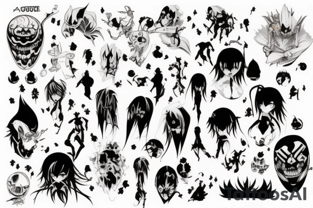 Anime scary tattoo idea