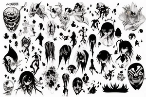 Anime scary tattoo idea