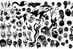 Anime scary tattoo idea