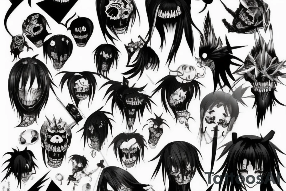 Anime scary tattoo idea