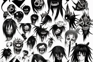 Anime scary tattoo idea