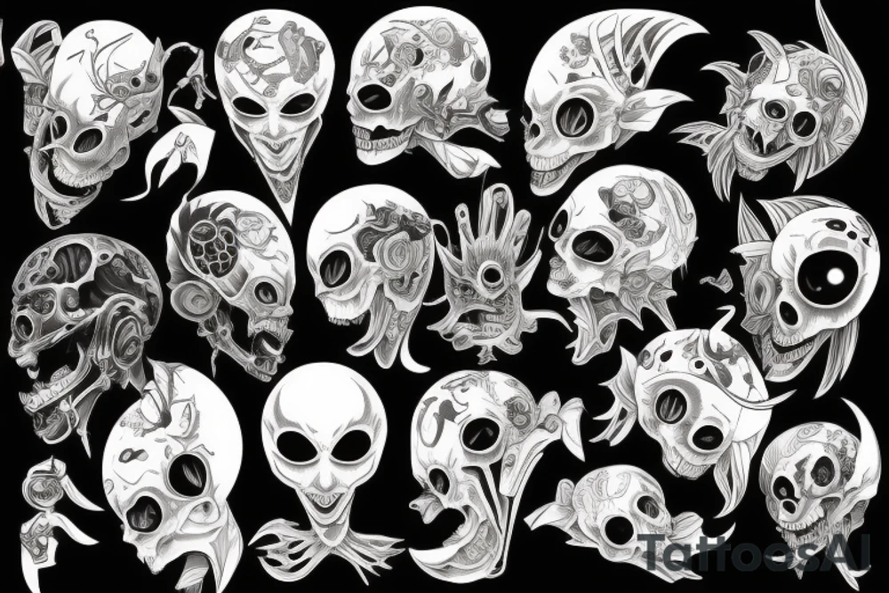 Anime scary tattoo idea