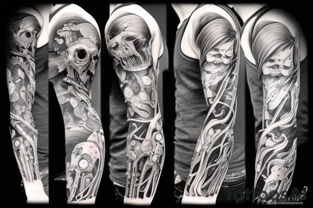 Anime scary tattoo idea