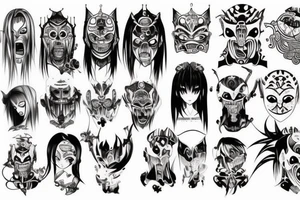 Anime scary tattoo idea