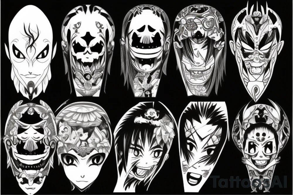 Anime scary tattoo idea