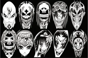 Anime scary tattoo idea
