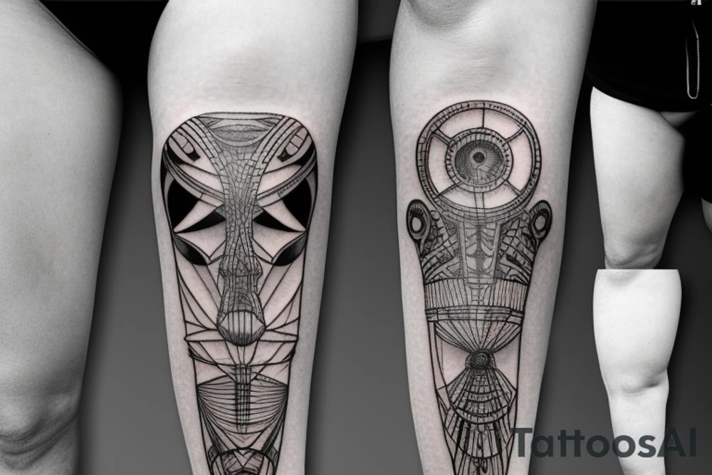 knee tattoo geometrical, sci-fi, ancient greek tattoo idea knee tattoo geometrical, sci-fi, ancient greek tattoo idea