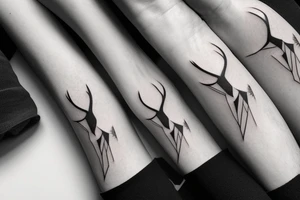elk with horns tattoo idea