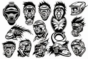 A racing pilot monkey tattoo idea