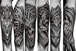 Mean Alpha wolf tattoo on the forearm tattoo idea