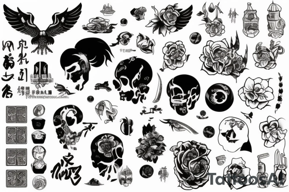 Японский дракон tattoo idea