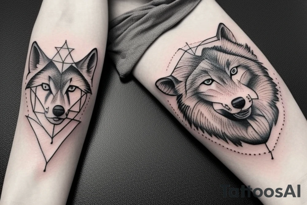 Mean Alpha wolf tattoo on the forearm tattoo idea