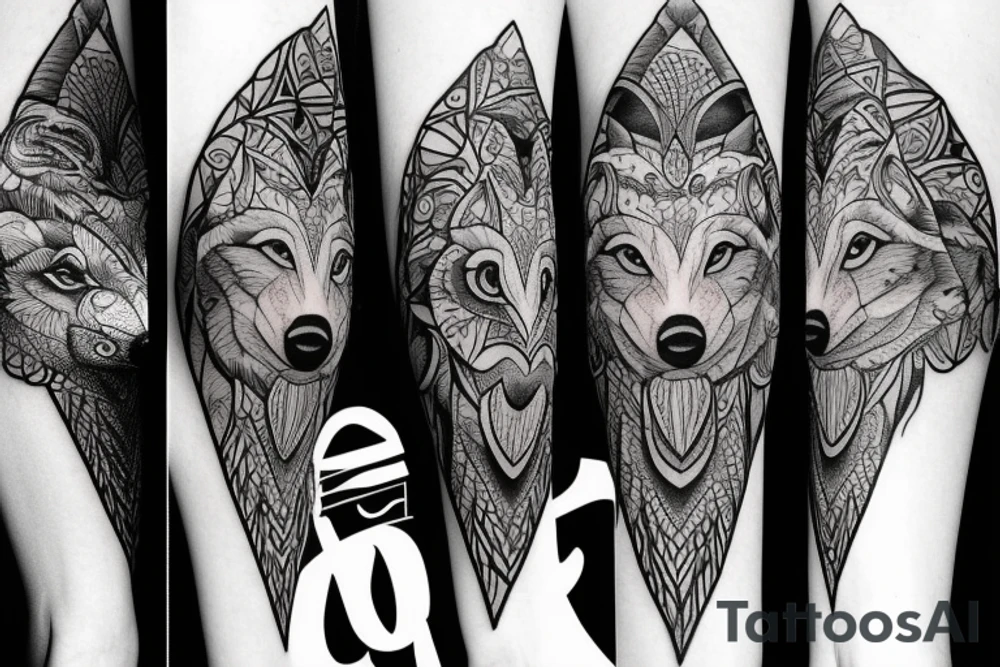 Mean Alpha wolf tattoo on the forearm tattoo idea