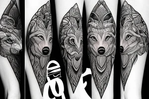 Mean Alpha wolf tattoo on the forearm tattoo idea