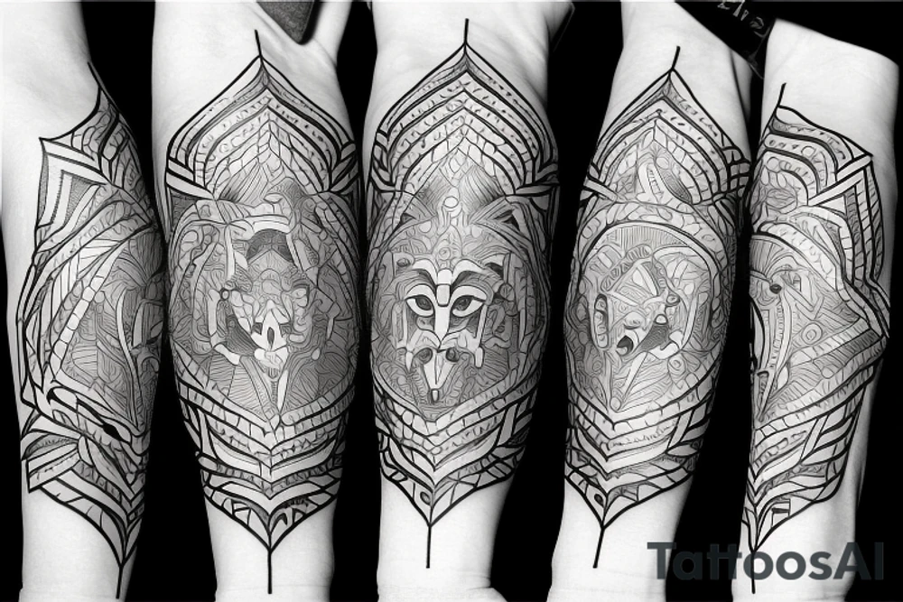 Mean Alpha wolf tattoo on the forearm tattoo idea