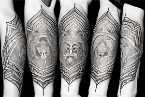 Mean Alpha wolf tattoo on the forearm tattoo idea