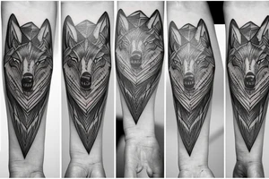 Mean Alpha wolf tattoo on the forearm tattoo idea