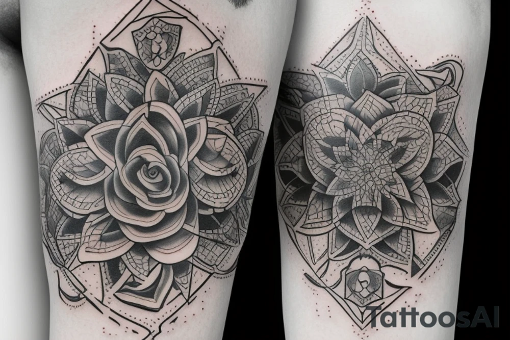 make a full sleve tattoo with shadows tattoo idea