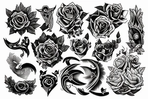 make a full sleve tattoo with shadows tattoo idea