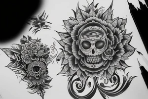 make a full sleve tattoo with shadows tattoo idea