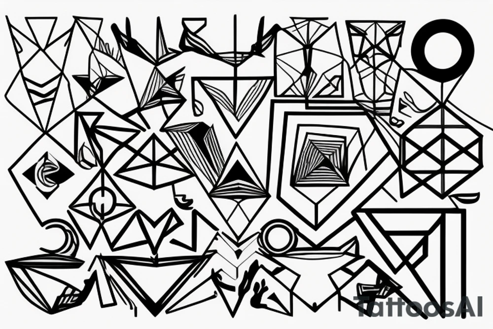 manly geometric shapes that are simple tattoo idea