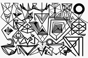 manly geometric shapes that are simple tattoo idea
