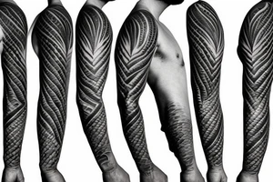 dragon scales on arm full sleeve tattoo idea