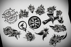 mother and 3 sons tattoo idea