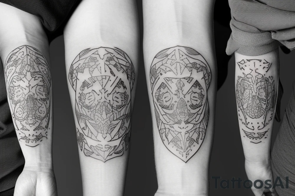mother and 3 sons tattoo idea