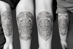 mother and 3 sons tattoo idea