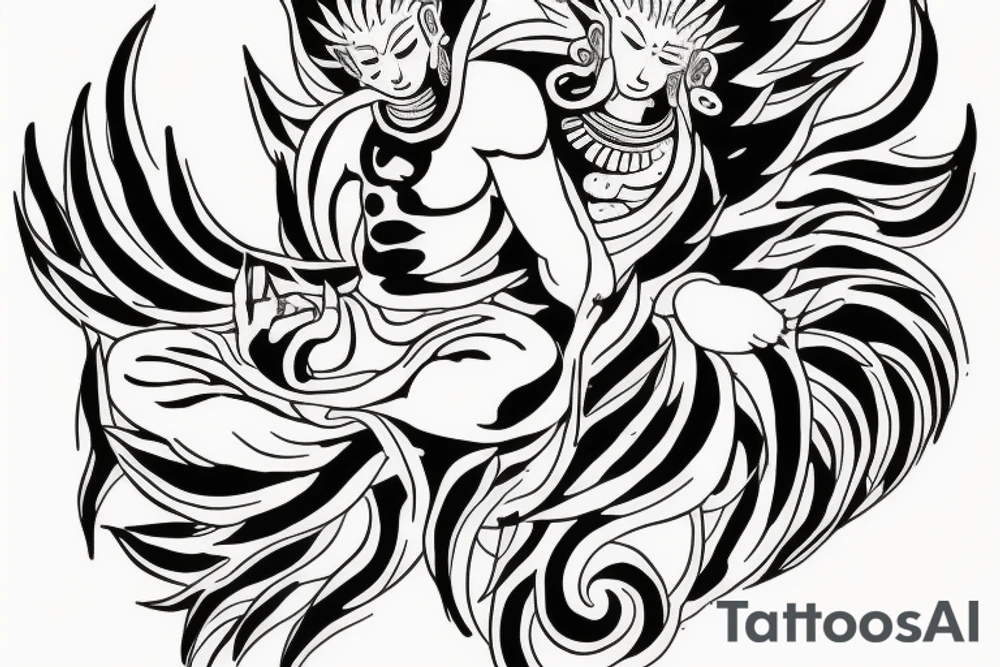 Buddha Bodhisattva Netero Hunter X Hunter nine tails tattoo idea