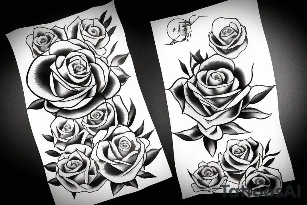 black rose on the car tattoo idea