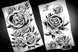 black rose on the car tattoo idea