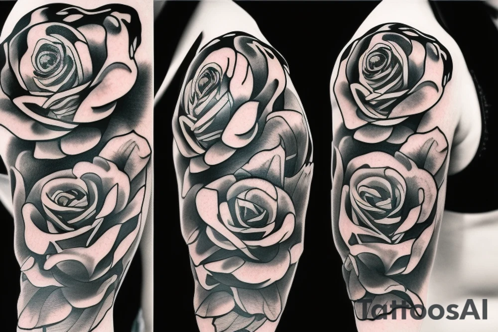 black rose on the car tattoo idea