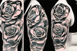 black rose on the car tattoo idea