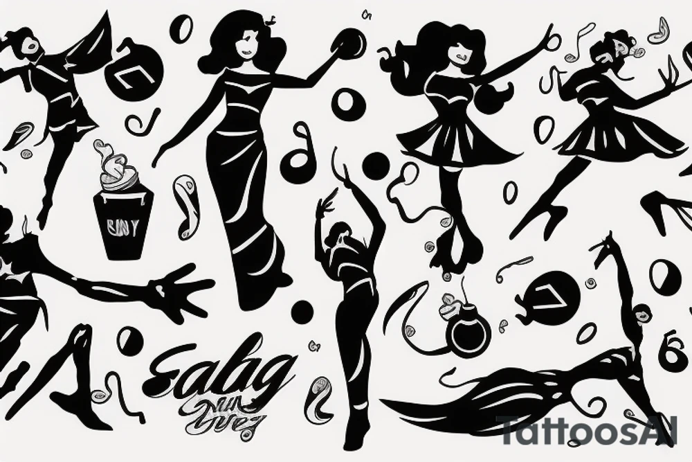 coding, dancing, holiday tattoo idea